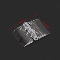 10Pcs Transparent Plastic Folding Hinges Durable Clear Acrylic Hinge Tools Cabinet Hardware Furniture  Cabinet Door Hinges