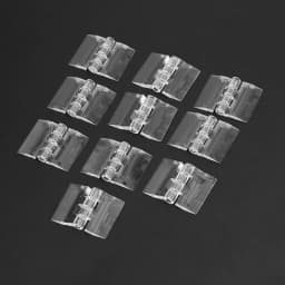 10Pcs Transparent Plastic Folding Hinges Durable Clear Acrylic Hinge Tools Cabinet Hardware Furniture  Cabinet Door Hinges