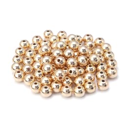 3 4 6 7 8 10 12mm 50-500pcs Gold Color CCB Ball Beads Round Loose Bead For Making DIY Bracelet Necklace Wedding Jewelry