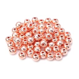 3 4 6 7 8 10 12mm 50-500pcs Gold Color CCB Ball Beads Round Loose Bead For Making DIY Bracelet Necklace Wedding Jewelry