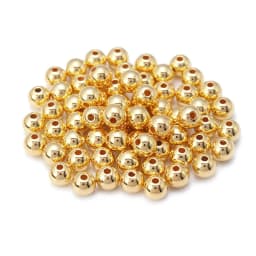 3 4 6 7 8 10 12mm 50-500pcs Gold Color CCB Ball Beads Round Loose Bead For Making DIY Bracelet Necklace Wedding Jewelry