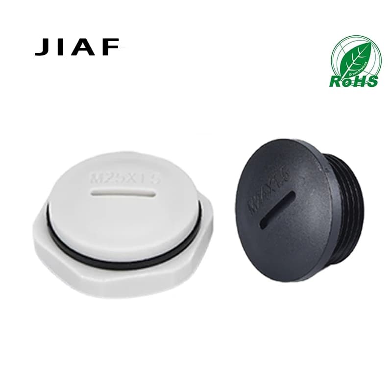 10pcs M12-M71 Plastic Plug Hole Cap IP68 Waterproof Nylon Thread Hole Plug M20*1.5 Black Grey Hole Cap Sealing Cover With Rubber