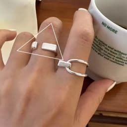 VENTFILLE 925 Sterling Silver Rings INS Fashion Hip Hop Vintage Couples Hollow Lines Punk Thai Silver Party Adjustable Jewelry