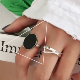 VENTFILLE 925 Sterling Silver Rings INS Fashion Hip Hop Vintage Couples Hollow Lines Punk Thai Silver Party Adjustable Jewelry