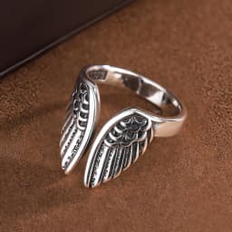 VENTFILLE 925 Sterling Silver Rings INS Fashion Hip Hop Vintage Couples Hollow Lines Punk Thai Silver Party Adjustable Jewelry
