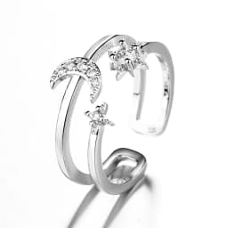 VENTFILLE 925 Sterling Silver Rings INS Fashion Hip Hop Vintage Couples Hollow Lines Punk Thai Silver Party Adjustable Jewelry