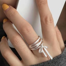 VENTFILLE 925 Sterling Silver Rings INS Fashion Hip Hop Vintage Couples Hollow Lines Punk Thai Silver Party Adjustable Jewelry