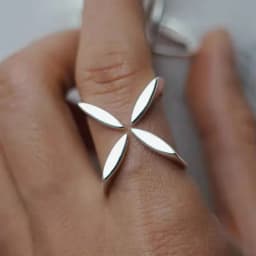VENTFILLE 925 Sterling Silver Rings INS Fashion Hip Hop Vintage Couples Hollow Lines Punk Thai Silver Party Adjustable Jewelry