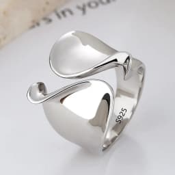 VENTFILLE 925 Sterling Silver Rings INS Fashion Hip Hop Vintage Couples Hollow Lines Punk Thai Silver Party Adjustable Jewelry