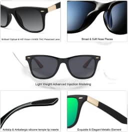 VEITHDIA Sunglasses Gradient Photochromic Unisex Polarized Mirror Lens Vintage Day Night Dual Sun Glasses For Men Women 7029
