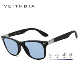 VEITHDIA Sunglasses Gradient Photochromic Unisex Polarized Mirror Lens Vintage Day Night Dual Sun Glasses For Men Women 7029