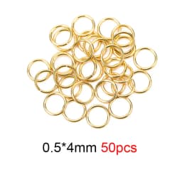 50 100pcs PVD Never Fade Stainless Steel Open Jump Rings 4 5 6 8 10 mm Split Rings Connectors For Diy Jewelry Making Supplies