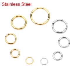 50 100pcs PVD Never Fade Stainless Steel Open Jump Rings 4 5 6 8 10 mm Split Rings Connectors For Diy Jewelry Making Supplies