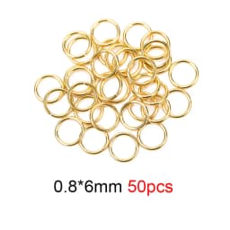 50 100pcs PVD Never Fade Stainless Steel Open Jump Rings 4 5 6 8 10 mm Split Rings Connectors For Diy Jewelry Making Supplies