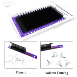 LAKANAKU Natural Premium Individual Volume Eyelash Extensions Handmade Mink Eyelash Private Label Makeup Individual Lashes