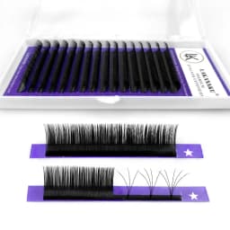 LAKANAKU Natural Premium Individual Volume Eyelash Extensions Handmade Mink Eyelash Private Label Makeup Individual Lashes