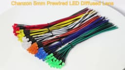 12V 5mm LED Diode Kit White Red Green Blue Yellow Orange Prewired 5 9 12 V Diffused Light Emitting Indicator Assortment Assorted