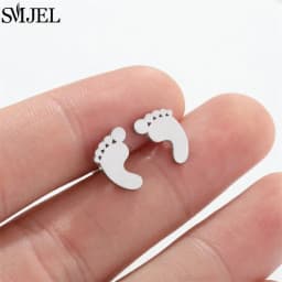 Fashion Stainless Steel Piercing Stud Earrings for Women Leaves Boots Star Cactus Music Small Earings Girls Cartilage Ear Studs