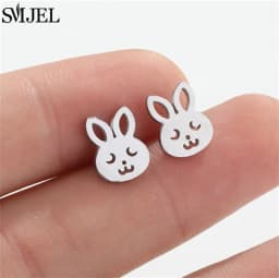 Fashion Stainless Steel Piercing Stud Earrings for Women Leaves Boots Star Cactus Music Small Earings Girls Cartilage Ear Studs