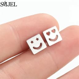 Fashion Stainless Steel Piercing Stud Earrings for Women Leaves Boots Star Cactus Music Small Earings Girls Cartilage Ear Studs