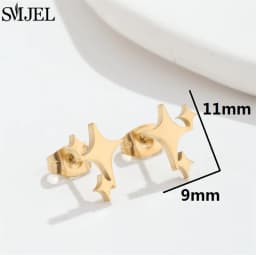 Fashion Stainless Steel Piercing Stud Earrings for Women Leaves Boots Star Cactus Music Small Earings Girls Cartilage Ear Studs