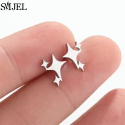 Fashion Stainless Steel Piercing Stud Earrings for Women Leaves Boots Star Cactus Music Small Earings Girls Cartilage Ear Studs