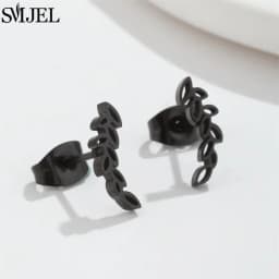 Fashion Stainless Steel Piercing Stud Earrings for Women Leaves Boots Star Cactus Music Small Earings Girls Cartilage Ear Studs