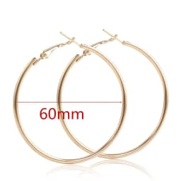 40-80mm Exaggerated Big Smooth Circle Hoop Earrings for Women Aros Simple Round Loop Ear Wedding Jewelry Brincos Cool Gift