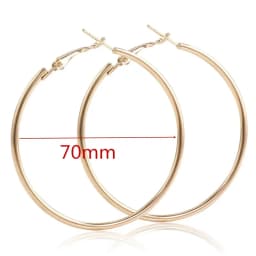 40-80mm Exaggerated Big Smooth Circle Hoop Earrings for Women Aros Simple Round Loop Ear Wedding Jewelry Brincos Cool Gift