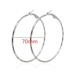 40-80mm Exaggerated Big Smooth Circle Hoop Earrings for Women Aros Simple Round Loop Ear Wedding Jewelry Brincos Cool Gift