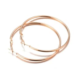 40-80mm Exaggerated Big Smooth Circle Hoop Earrings for Women Aros Simple Round Loop Ear Wedding Jewelry Brincos Cool Gift