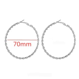 40-80mm Exaggerated Big Smooth Circle Hoop Earrings for Women Aros Simple Round Loop Ear Wedding Jewelry Brincos Cool Gift