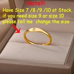 Tiny Initial Letter Rings For Women Fashion A-Z Letter Finger Stainless Steel Ring Aesthetic Wedding Jewelry Gift bijoux femme