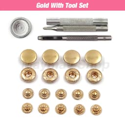 50set Snaps Button Metal Snap Fasteners Press Studs Kit Optional 4 Installation Tools For Clothes Garment Bag Shoes Leathercraft
