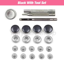 50set Snaps Button Metal Snap Fasteners Press Studs Kit Optional 4 Installation Tools For Clothes Garment Bag Shoes Leathercraft