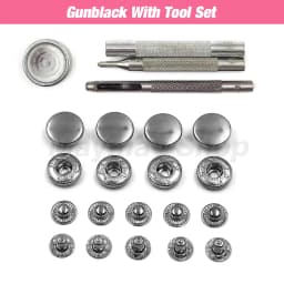 50set Snaps Button Metal Snap Fasteners Press Studs Kit Optional 4 Installation Tools For Clothes Garment Bag Shoes Leathercraft