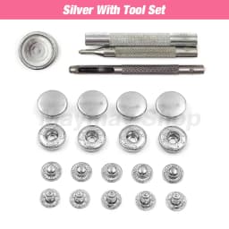50set Snaps Button Metal Snap Fasteners Press Studs Kit Optional 4 Installation Tools For Clothes Garment Bag Shoes Leathercraft