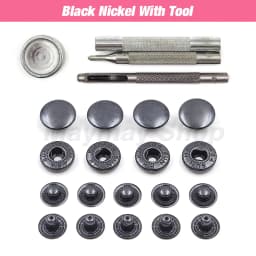 50set Snaps Button Metal Snap Fasteners Press Studs Kit Optional 4 Installation Tools For Clothes Garment Bag Shoes Leathercraft