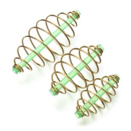 10Pcs 33/45/55mm Fishing Bait Cage Spring Lure Inline Hanging Tackle Stainless Steel Fishing Feeder Trap Basket Feeder Holder