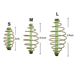 10Pcs 33/45/55mm Fishing Bait Cage Spring Lure Inline Hanging Tackle Stainless Steel Fishing Feeder Trap Basket Feeder Holder
