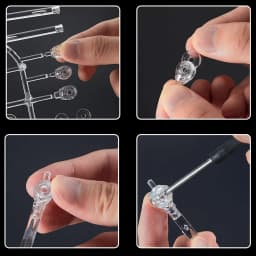9PCS Action Figure Display Holder Base Clear Display Stand Doll Model Support Stand Compatible for HG RG SD SHF Gundam 1/144 Toy