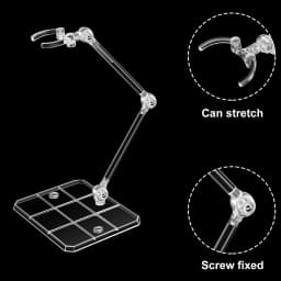 9PCS Action Figure Display Holder Base Clear Display Stand Doll Model Support Stand Compatible for HG RG SD SHF Gundam 1/144 Toy