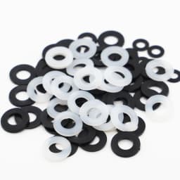 50/100 X M2 M2.5 M3 M4 M5 M6 M8 M10 M12 White Black Plastic Nylon Flat Washer Plane Spacer Insulation Gasket Ring For Screw Bolt