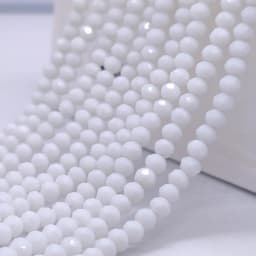2 3 4 6 8mm Faceted White Glass Crystal Beads Flat Round Loose Spacer Beads DIY Making Bracelet Necklace Jewelry Accessories