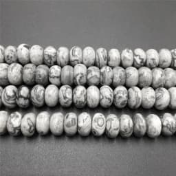 5*8mm Rondelle Stone Beads Chalcedony Natural Jaspers Abacus Beads Jades Loose Beads for Jewelry Making Bracelet DIY Necklace