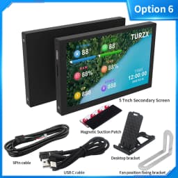 3.5 / 5 Inch IPS Type-C Secondary Screen Mini Computer USB Display CPU GPU RAM HDD Monitor with Holder Metal Case No Use AIDA64