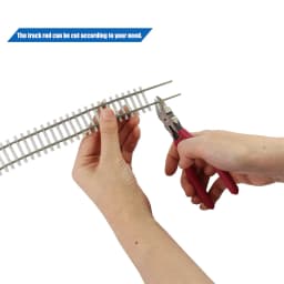 Evemodel 1pc/2pcs/5pcs Model Train 1:87 Railroad Cupronickel Tracks Flexible Rail Code 100 with Sleeper HO Scale 50cm HP17HO