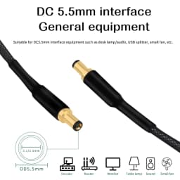 OCC High-Fidelity DC Power Cable USB A-2.5mm/2.1mm HiFi Dedicated Audiophile Audio DC2.5-2.1 DC USB Audio Cable