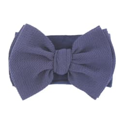 Solid Big Bow Topknot Headband for Baby Girls Elastic Nylon Hair Bands Handmade Newborn Fashion Turban Headwraps Accessories