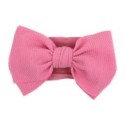 Solid Big Bow Topknot Headband for Baby Girls Elastic Nylon Hair Bands Handmade Newborn Fashion Turban Headwraps Accessories